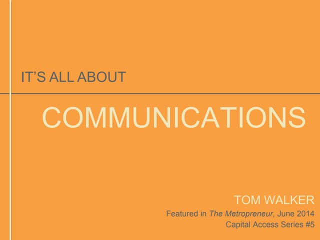 It's All About Communications