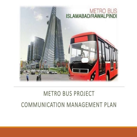 METRO BUS PROJECT ISB/RWP (HR & COMMUNICATION MANAGEMENT PLAN)