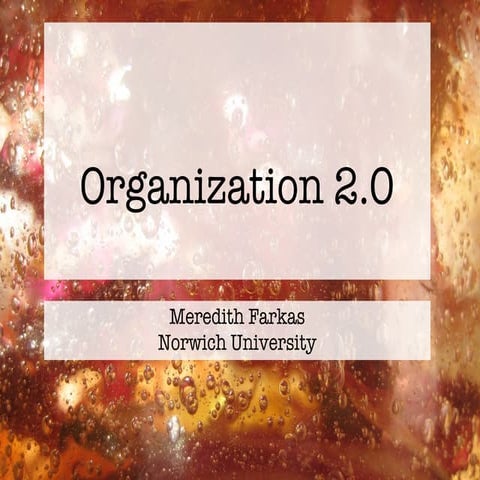 Organization 2.0