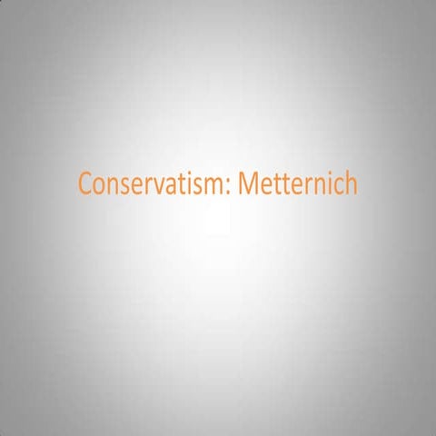 Metternich  Powerpoint