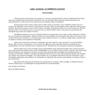 Meu amigo o espirito santo - Estudo...