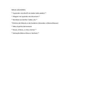 Meus louvores