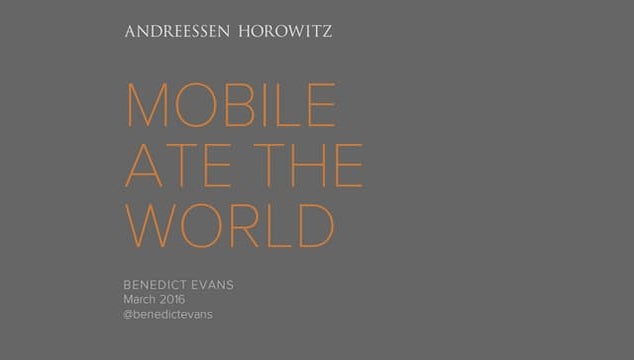 Mobile Is Eating the World (2016)