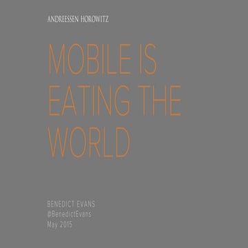 Mobile Is Eating the World (2015)