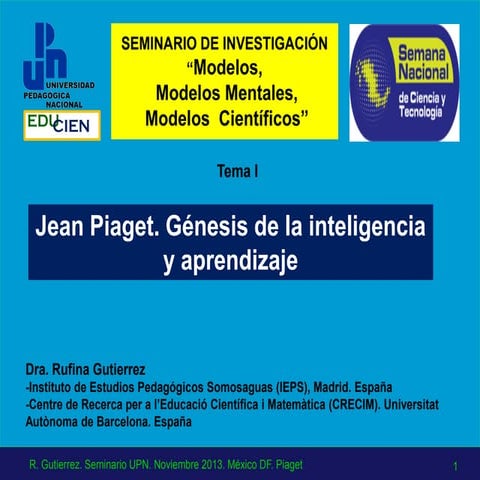 Seminario de Investigación : modelos, modelos mentales y modelos científicos