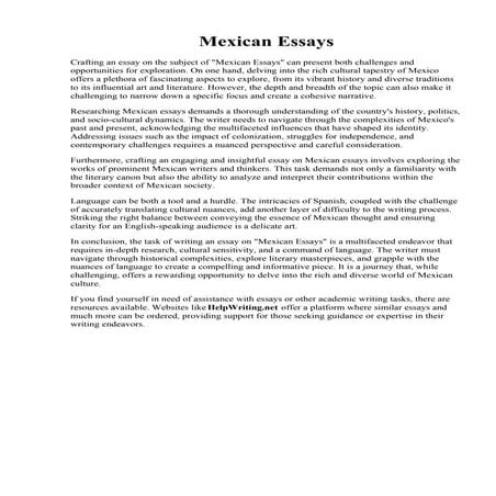 Mexican Essays