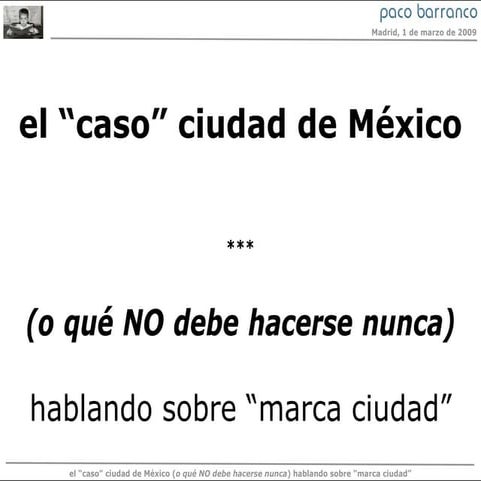 La Marca "Ciudad de México"