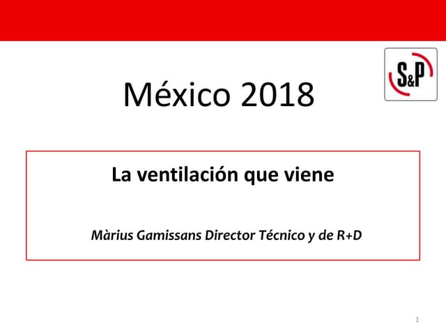 La ventilacion que viene