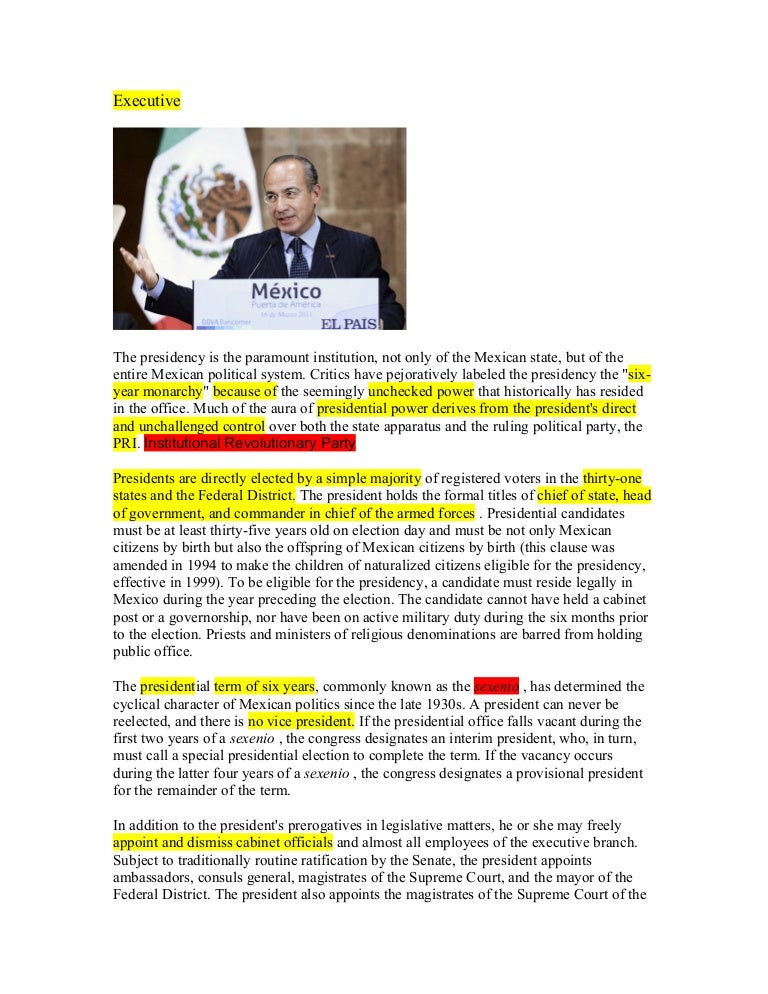 Mexico's Governmental Structure