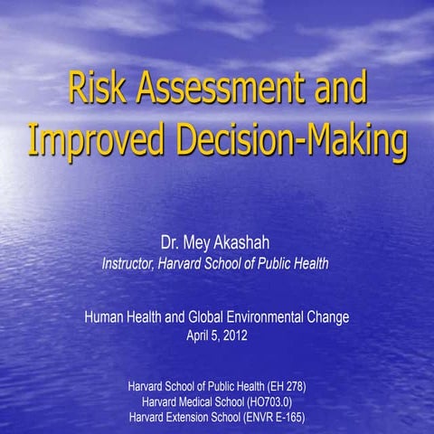 Enviromental risk assessment | PDF