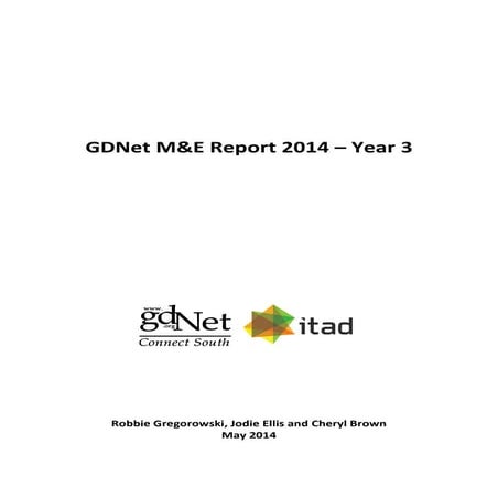 GDNet M&E Report 2014 – Year 3