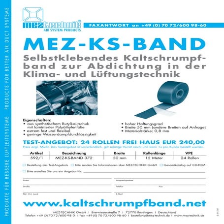 Mez kaltschrumpfband d