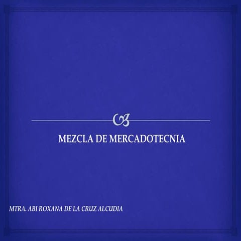 Mezcla de mercadotecnia