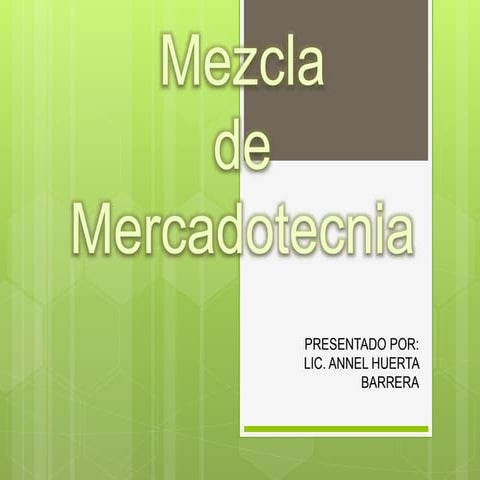 Mezcla de mercadotecnia diapo