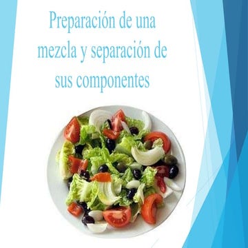 PREPARACIÓN DE UNA MEZCLA Y SEPARACIÓN DE SUS COMPONENTES