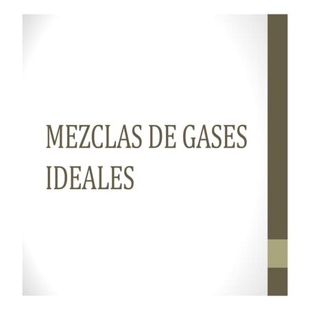 Mezclas de gases ideales | PDF