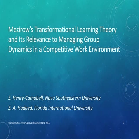 Mezirow's Perspective Transformation