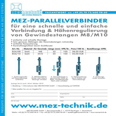 Mez parallelverbinder d