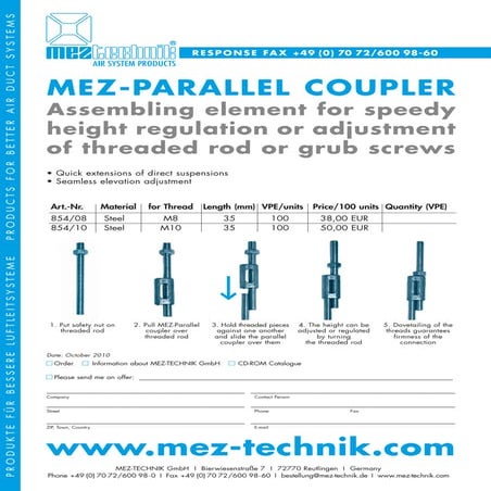 Mez parallelverbinder e