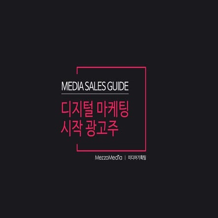 MezzoMedia - MEDIA SALES GUIDE [디지털 마케팅 시작 광고주]