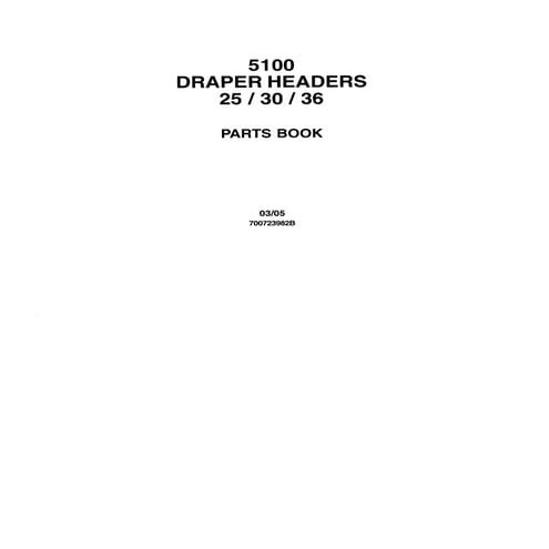 Massey Ferguson 5100 draper headers parts catalog