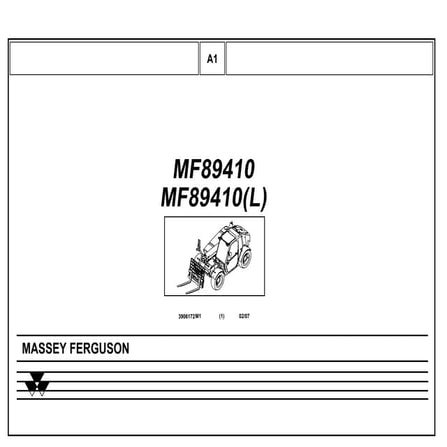 Massey Ferguson MF 89410,  telehandler parts catalog 
