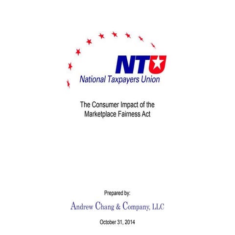 The Consumer Impact of the  Marketplace Fairness Act