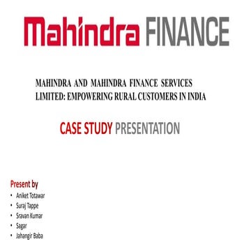Mahindra Finance case study[1].pptx..... | PPTX