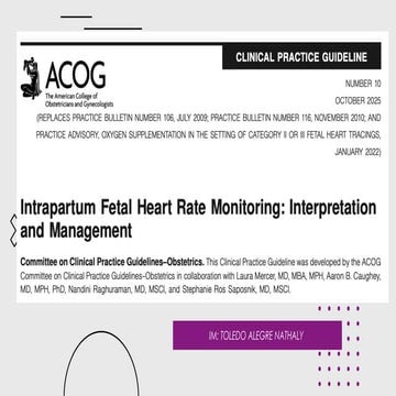 intrapartum fetal heart rate monitoring: interpretation and management ...