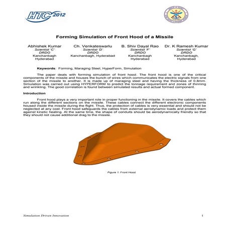 Mfg 02 forming_simulation_of_front_hood_of_a_missile_drdo