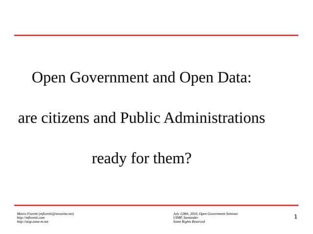 Are citizens ready for Open Government?