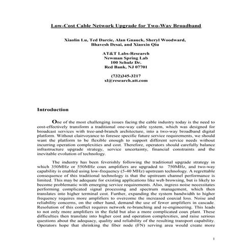 Mini-Fiber Node Technology