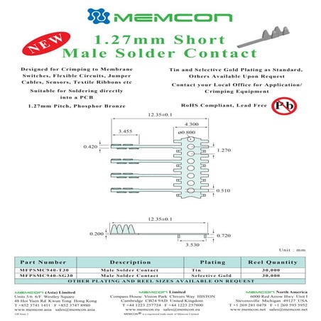 Memcon Micc801 integrated-crimp-connector | PDF