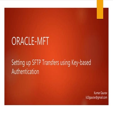 Oracle Managed Files Transfer- Key based authentication