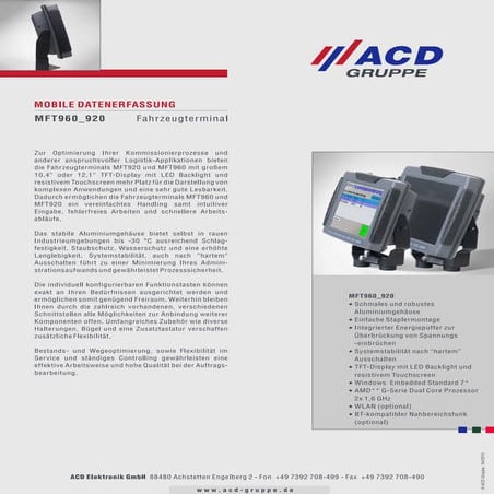 Fahrzeugterminal MFT920/960 | PDF