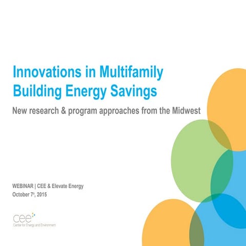Innovations in Multifamily Building Energy Savings