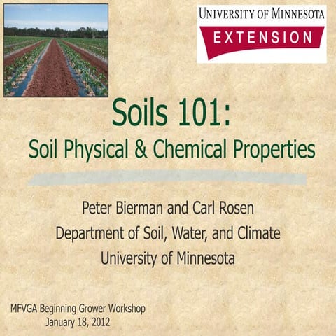 Soils 101 for High Tunnels 2012