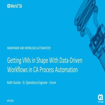 Getting VMs in Shape with data-driven workflows in CA Process Automation