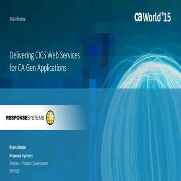 Delivering CICS Web Services for CA Gen Applications