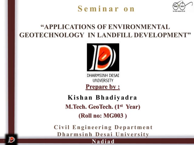 environmental geotechnical applications in sanitary landfill design