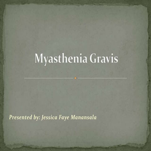 Myasthenia gravis