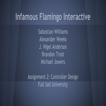 Infamous Flamingos Interactive Single Handed Controller Design