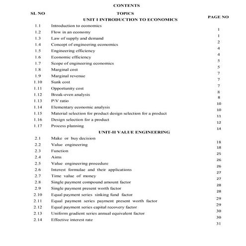 MG 6863 Engineering Economics notes