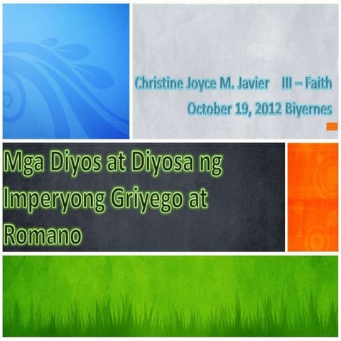 Mga Diyos at Diyosa ng Imperyong Griyego at Roman (The Gods and Goddesses of ...