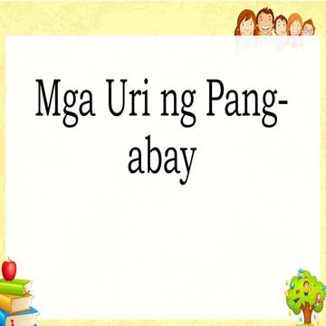 Mga Uri ng Pang-abay