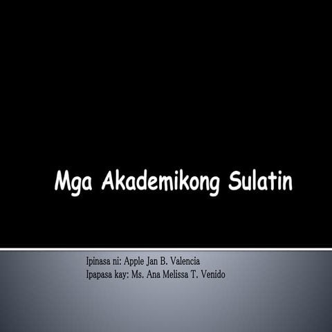 Mga akademikong sulatin (ajv's)