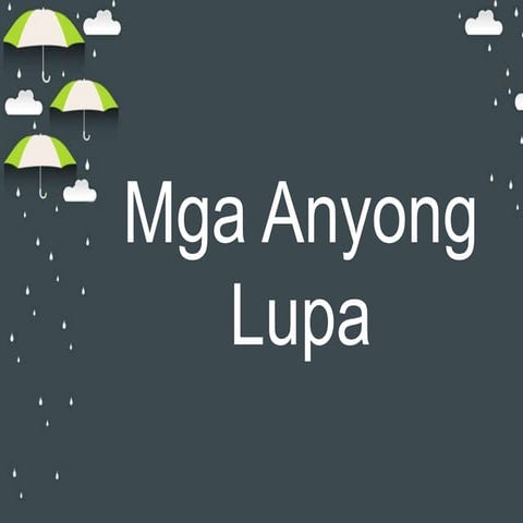 Mga anyong lupa