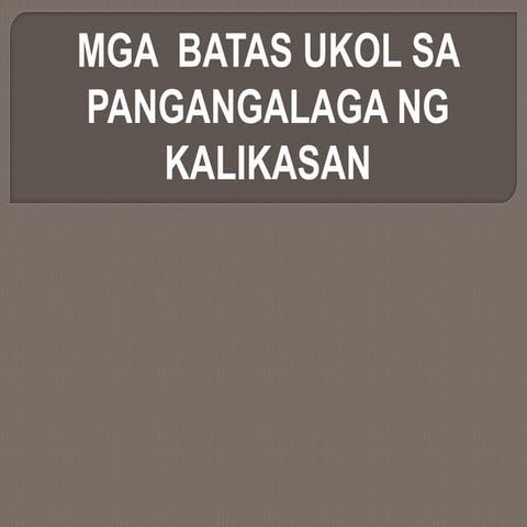 Mga batas pangkapaligiran