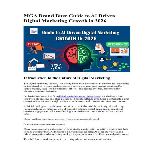 MGA Brand Buzz Guide to AI Driven Digital Marketing Growth in 2026 | PDF