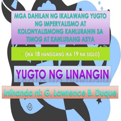 Mga dahilan ng ikalawang yugto ng imperyalismo at